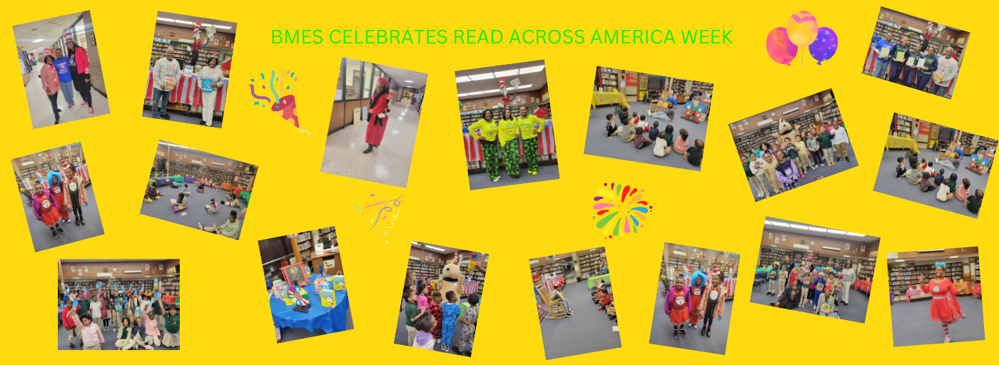 Read Across America Day pictures of volunteers, students, parents, and teachers